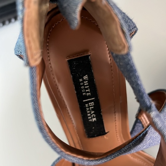 White House black market denim, wedge heel size 7 - Picture 4 of 9